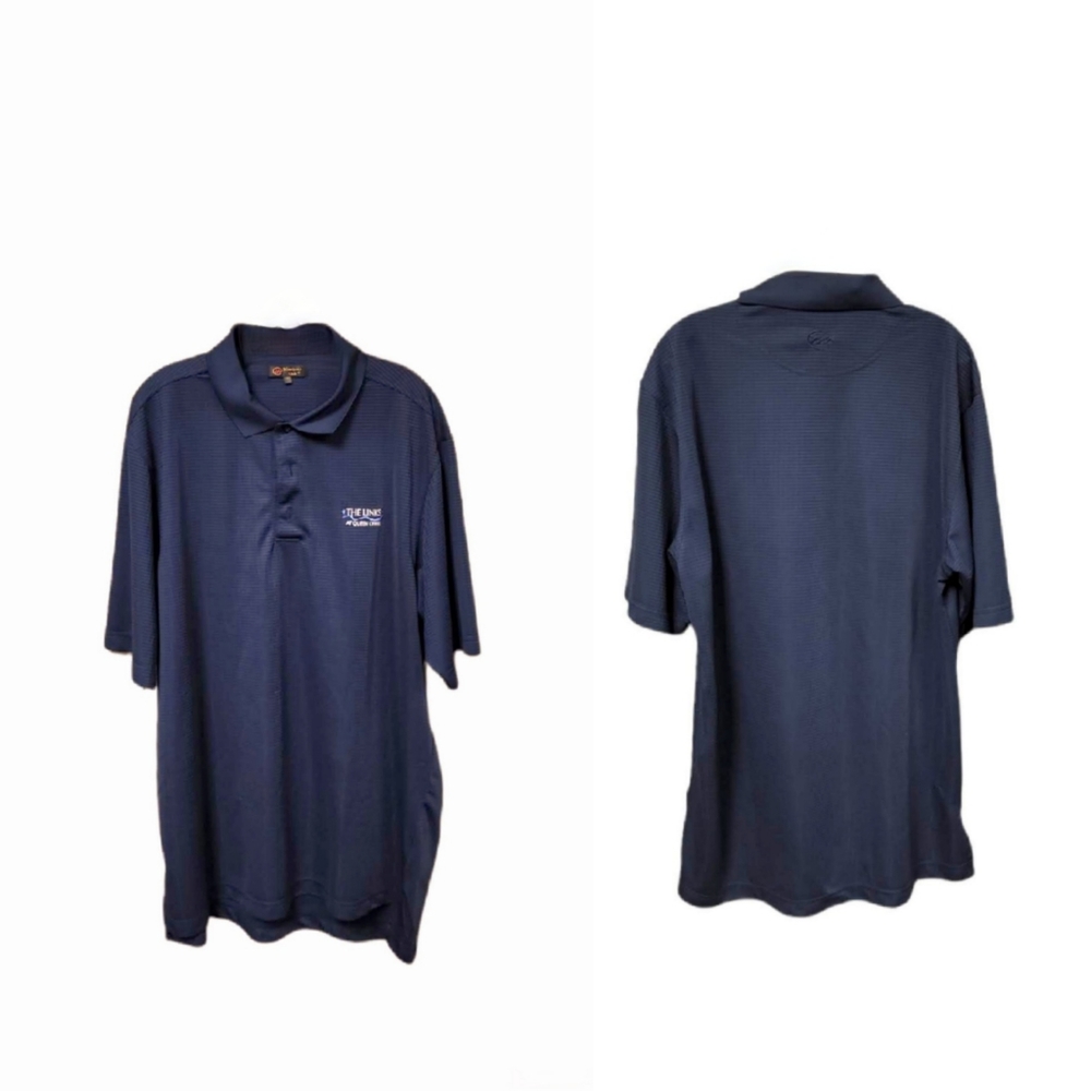 Monterey Club "The Links At Queen Creek" Men's Blue Polo Shirt with Black Strips